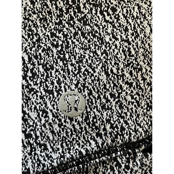Lululemon Rush Hour 1/2 Zip Luon Spray Jacquard White Black Pullover size 8 Run - Picture 8 of 10